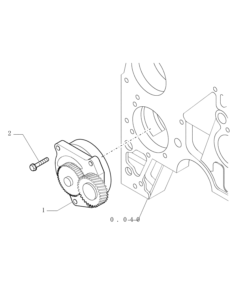 Схема запчастей Case 1850K - (0.300[01]) - OIL PUMP - ENGINE (01) - ENGINE