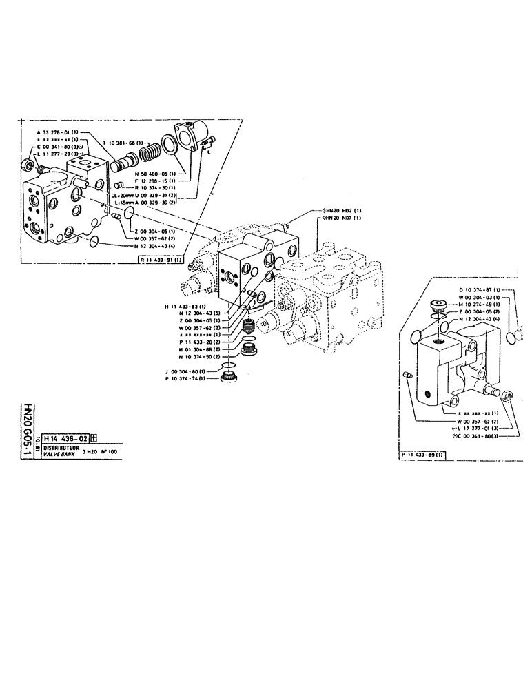 Схема запчастей Case 160CL - (212) - VALVE BANK (07) - HYDRAULIC SYSTEM