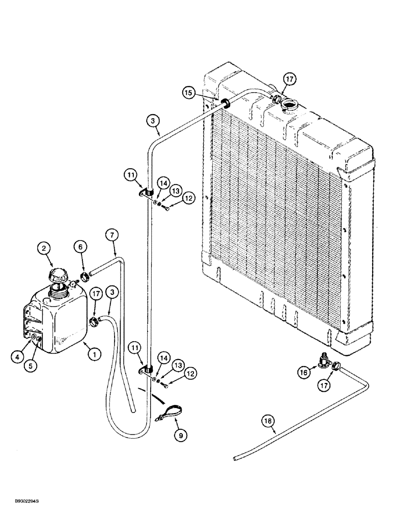 Схема запчастей Case 721B - (2-08) - COOLANT RECOVERY SYSTEM (02) - ENGINE