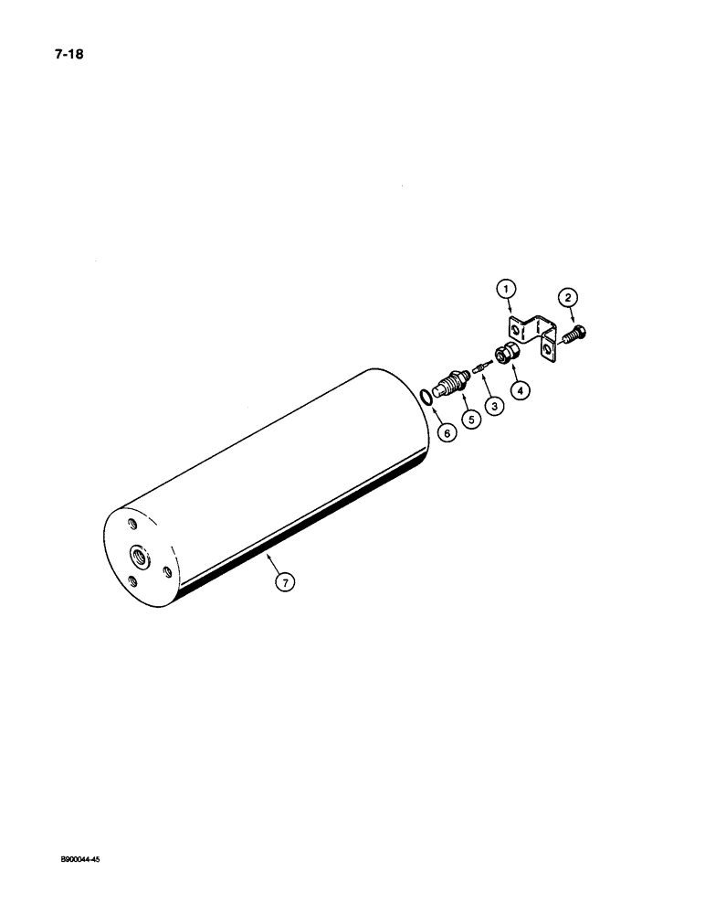 Схема запчастей Case 1085C - (7-18) - BRAKE ACCUMULATOR (07) - BRAKES