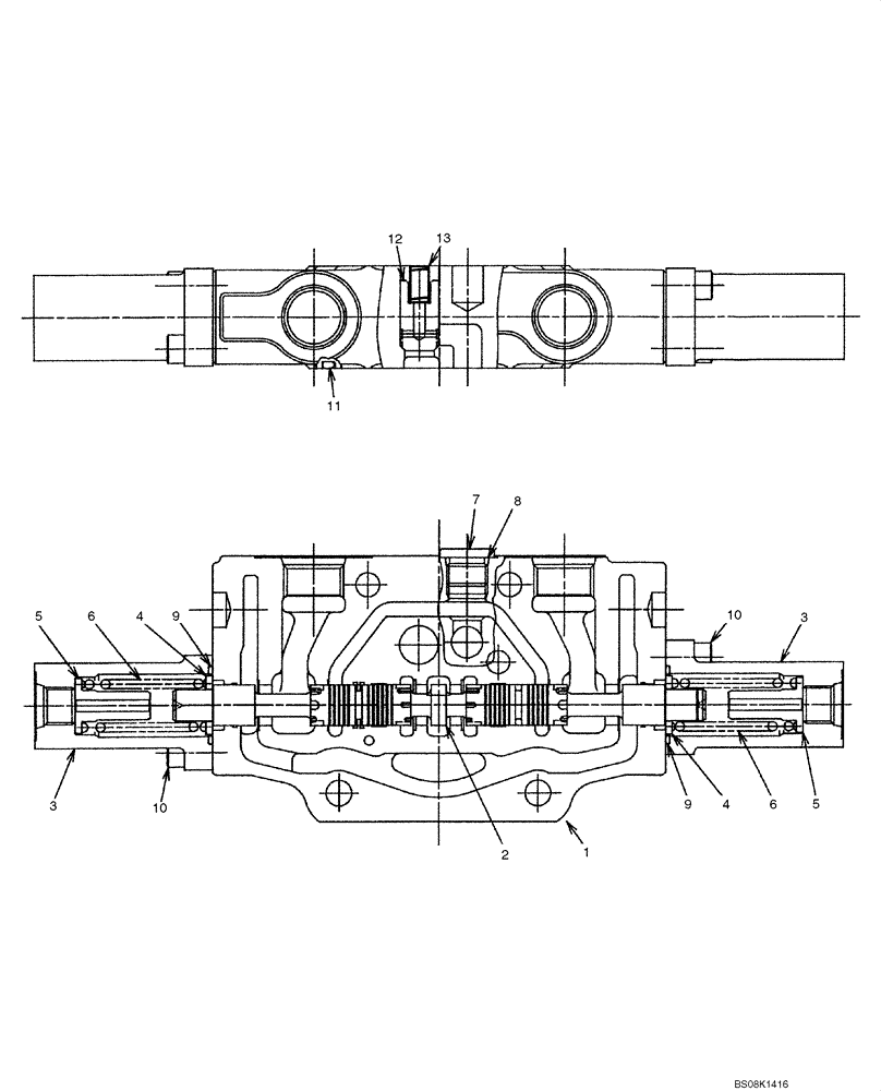 Схема запчастей Case CX50B - (07-010) - VALVE ASSY, CONTROL (TRAVEL LEFT) (PH30V00055F1) ELECTRICAL AND HYDRAULIC COMPONENTS