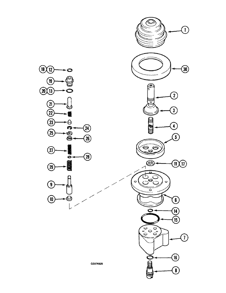 Схема запчастей Case 220B - (8-138) - HAND CONTROL VALVE, REXROTH MANUFACTURED, IF USED (08) - HYDRAULICS