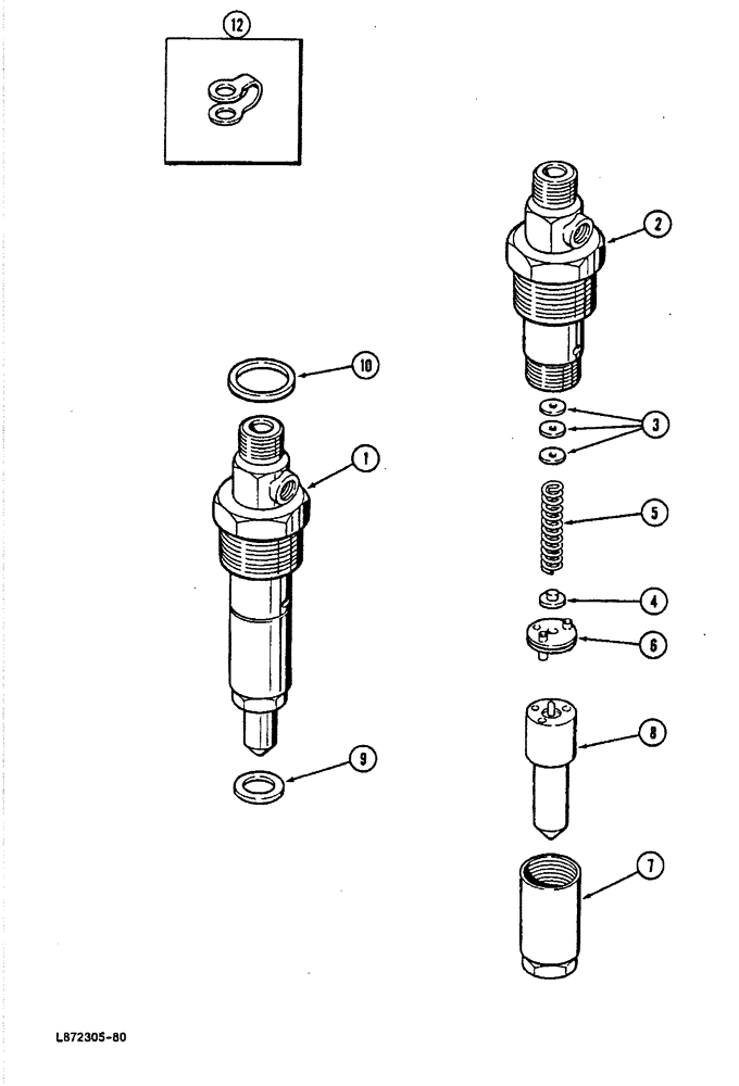 Схема запчастей Case 688 - (3-20) - FUEL INJECTION NOZZLE - 9 MM TIP, 4T390 ENGINE (03) - FUEL SYSTEM