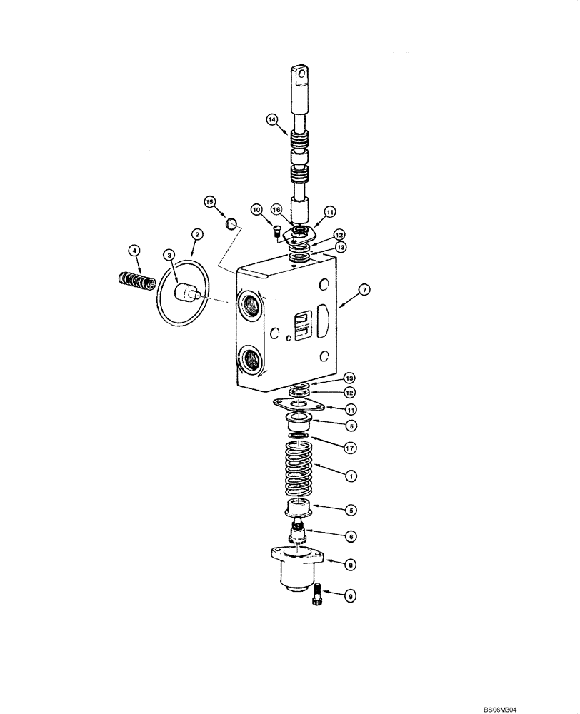 Схема запчастей Case 845 - (08.42[00]) - DISTRIBUTOR - SCARIFIER/RIPPER VALVE (08) - HYDRAULICS