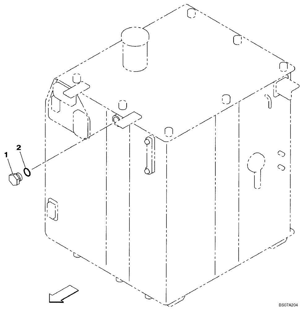 Схема запчастей Case CX160B - (08-42) - PLUG (08) - HYDRAULICS