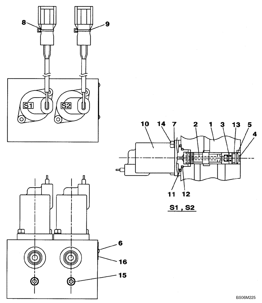 Схема запчастей Case CX210B - (08-74) - VALVE, SOLENOID - MULTI-PURPOSE + 3 WAY VALVE, PEDAL ACTIVATED (08) - HYDRAULICS