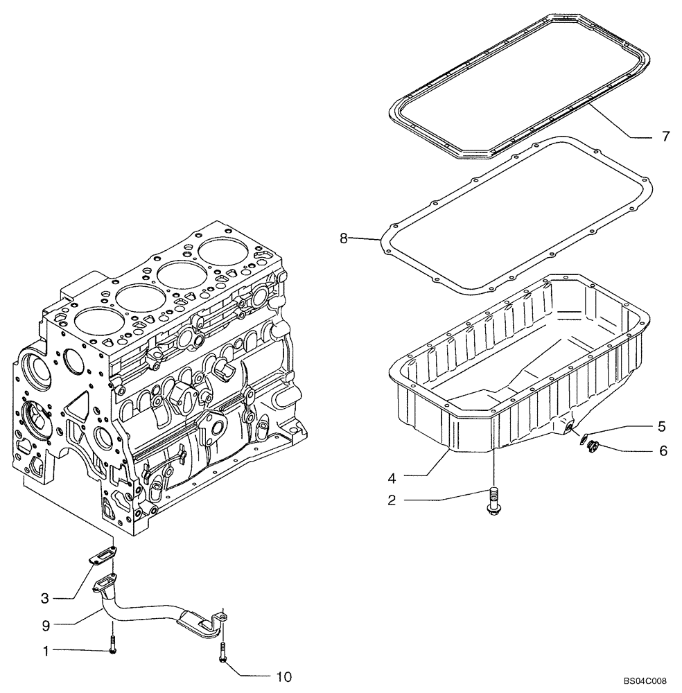 Схема запчастей Case 440 - (02-11) - OIL PUMP, PAN (02) - ENGINE