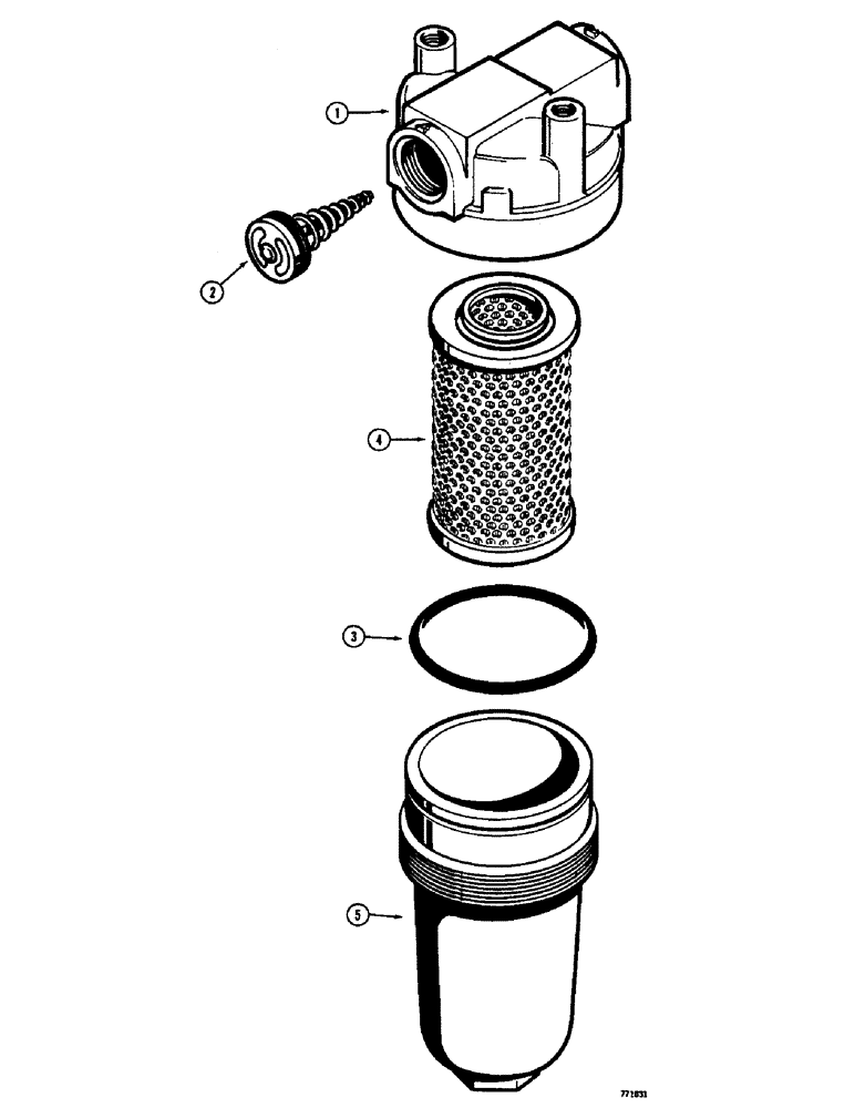 Схема запчастей Case 350B - (094) - D52050 SHUTTLE OIL FILTER (03) - TRANSMISSION