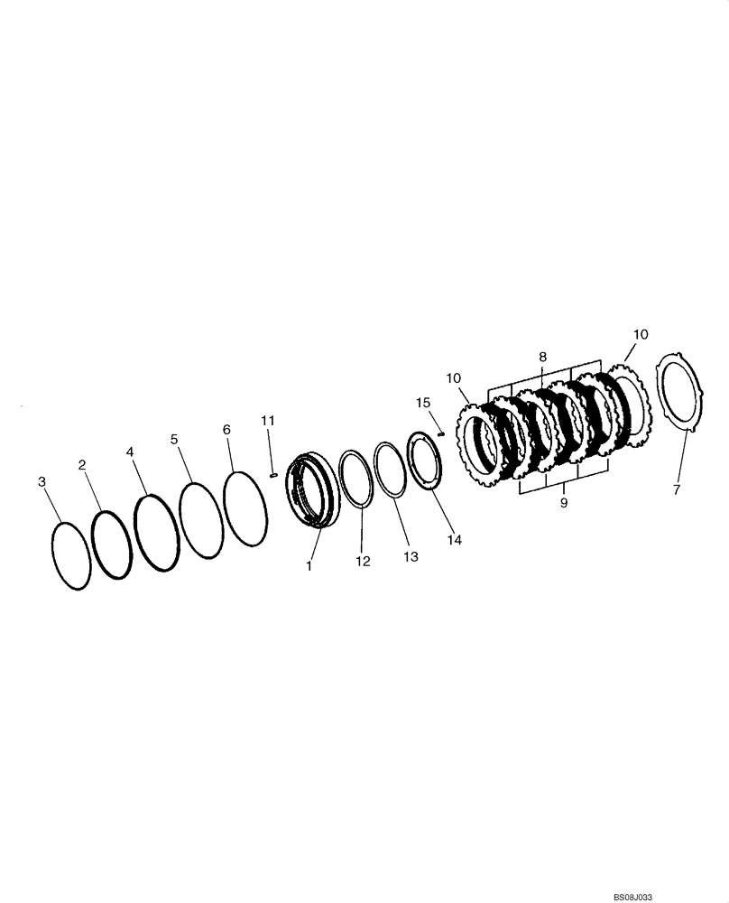 Схема запчастей Case 721E - (06-46A) - AXLE, REAR - HUB, DISC BRAKES - P.I.N. N8F203848 AND AFTER (06) - POWER TRAIN