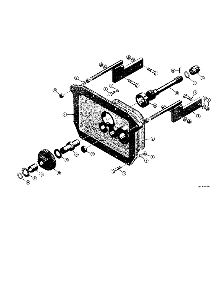 Схема запчастей Case 310D - (164) - C-12 WINCH ADAPTER (05) - UPPERSTRUCTURE CHASSIS