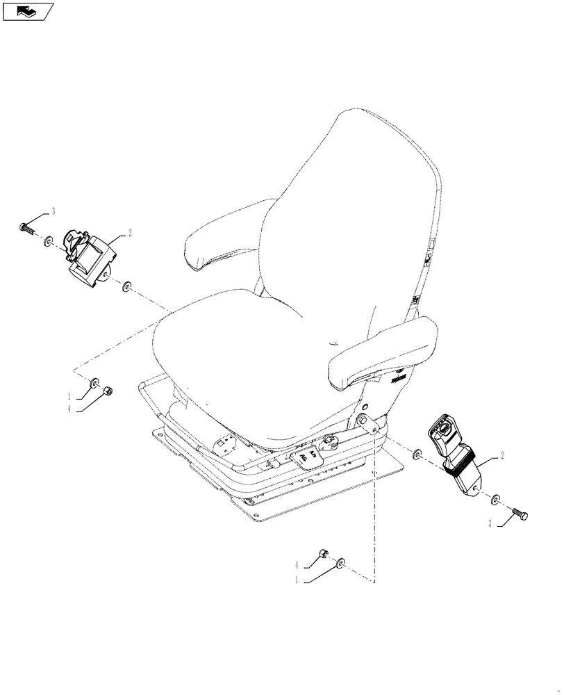 Схема запчастей Case 621F - (90.151.AD[02]) - SEAT BELT 2 INCH (90) - PLATFORM, CAB, BODYWORK AND DECALS