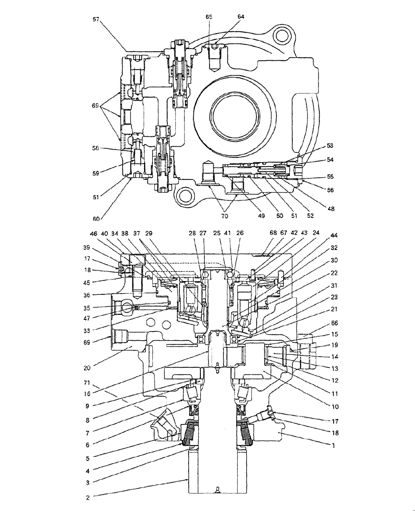 Схема запчастей Case CX22B - (HC300-01[1]) - SLEW MOTOR (35) - HYDRAULIC SYSTEMS