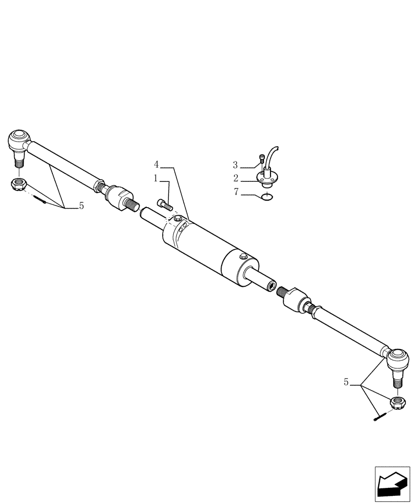 Схема запчастей Case TX742 - (9.00448[06]) - STEERING SYSTEM - FRONT AXLE - OPTIONAL CODE 749082081 (25) - FRONT AXLE SYSTEM