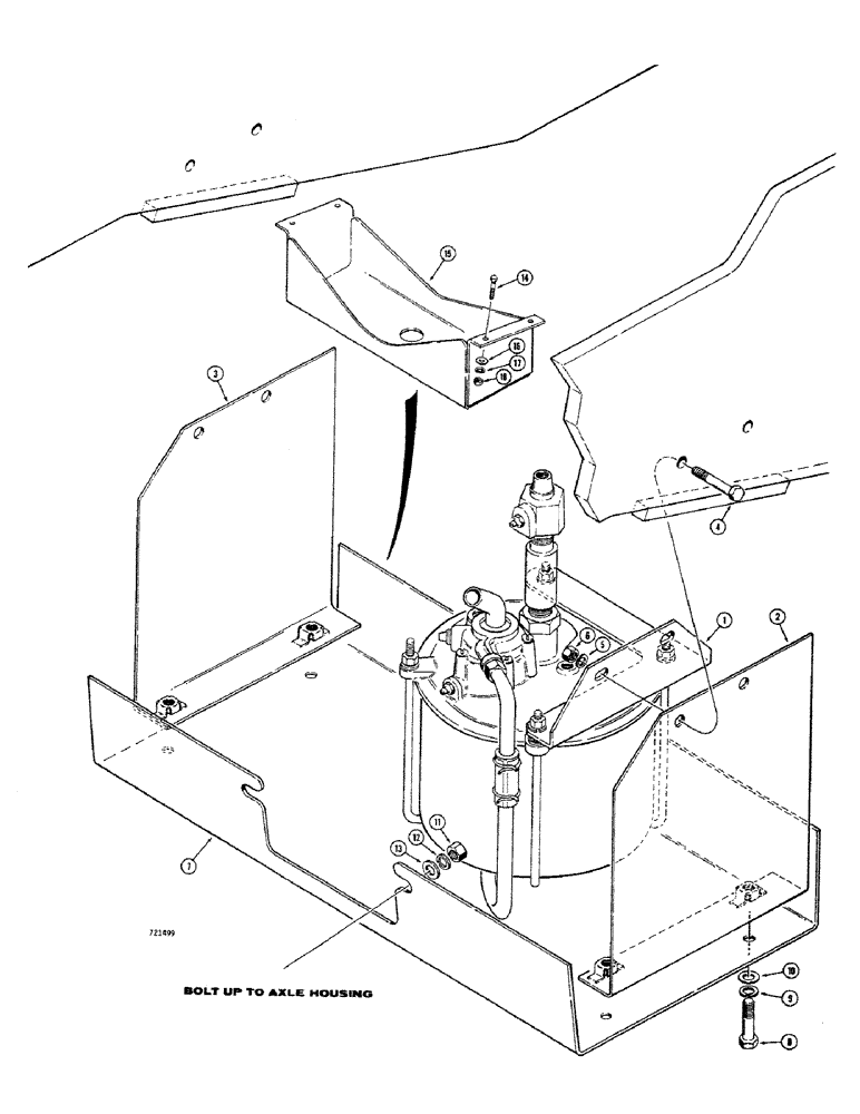 Схема запчастей Case 680CK - (116) - BRAKE SYSTEM, HYDROVAC CYLINDER GUARDS, (EARLY PRODUCTION), (33) - BRAKES & CONTROLS