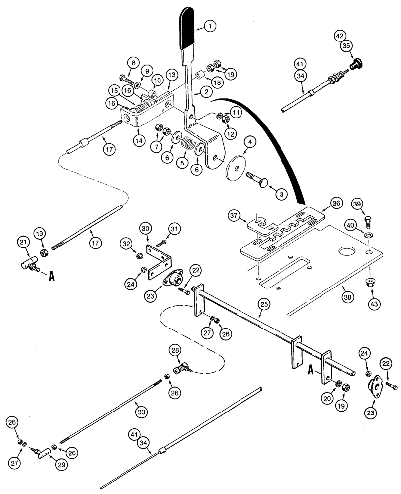 Схема запчастей Case 1835C - (3-10) - GASOLINE ENGINE CONTROLS, PRIOR TO P.I.N. JAF0037367 (03) - FUEL SYSTEM