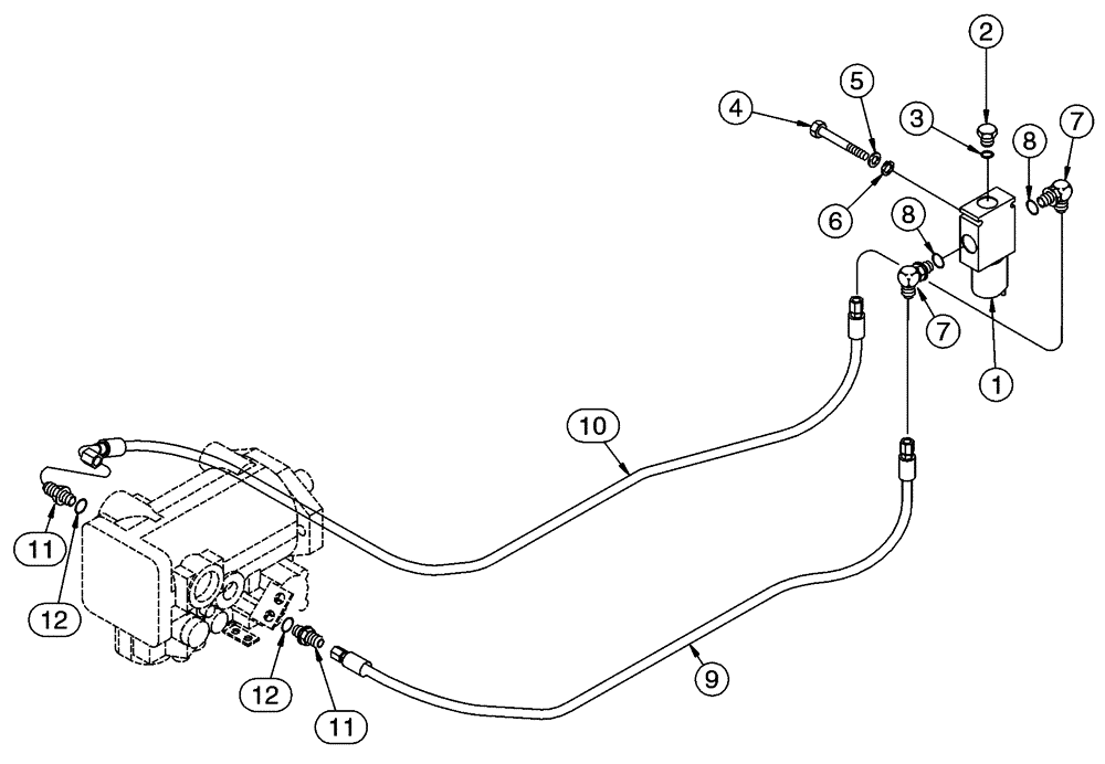 Схема запчастей Case 90XT - (08-32) - HYDRAULICS, ATTACHMENT HIGH FLOW, PISTON, SOLENOID (08) - HYDRAULICS