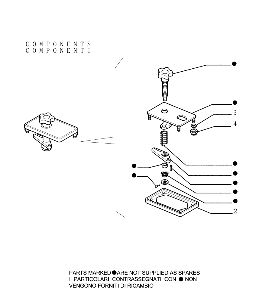 Схема запчастей Case 1850K - (5.601[05]) - LOCK - HOODS Hoods / Operators Compartment