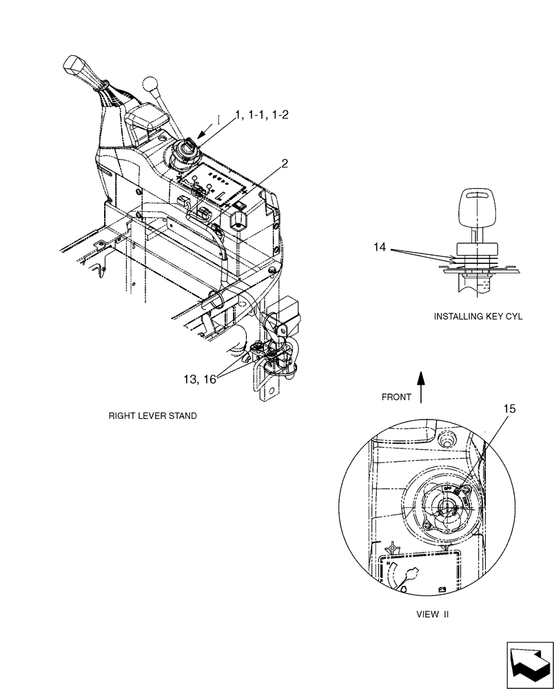 Схема запчастей Case CX17B - (05-003[01]) - ELEC ASSY - FOR ANTITHEFT (55) - ELECTRICAL SYSTEMS