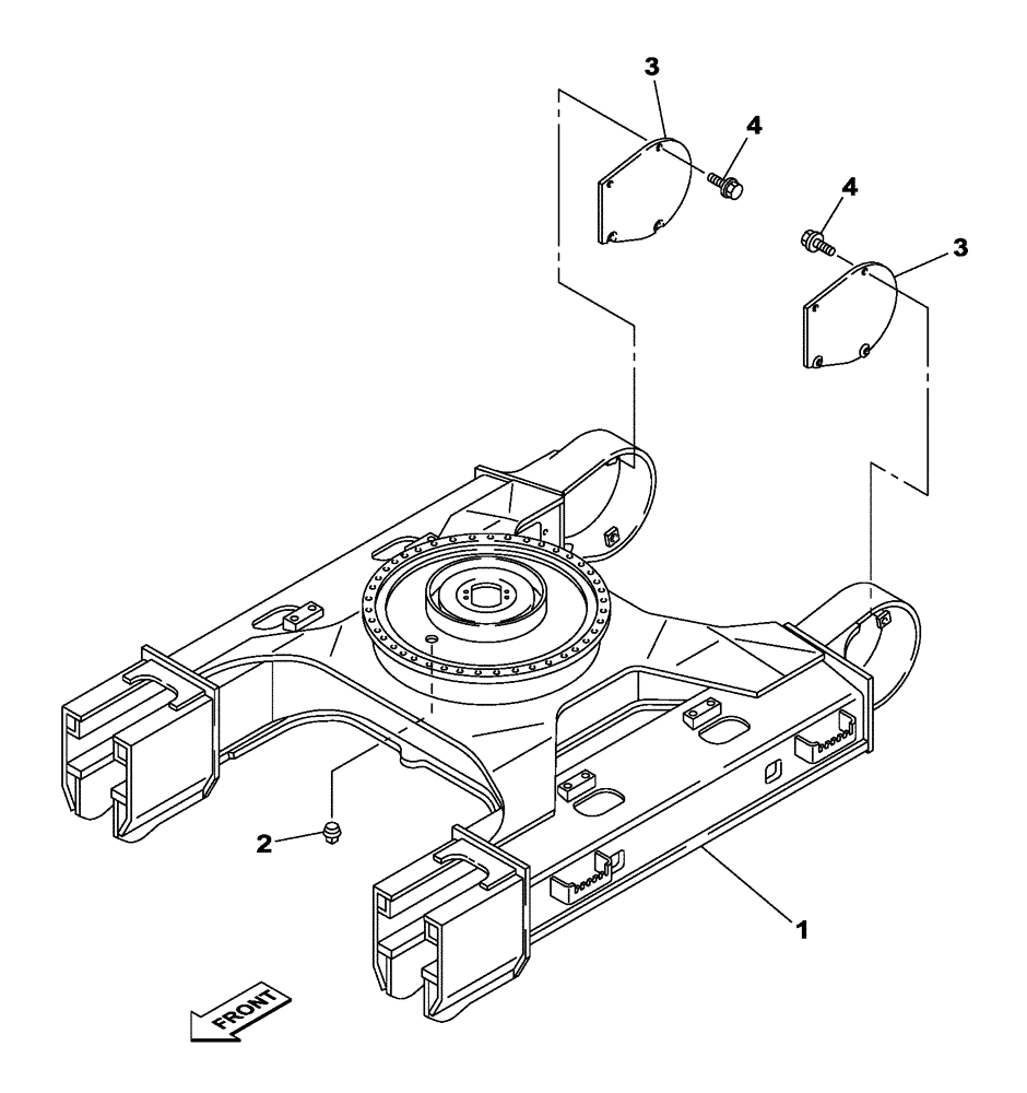 Схема запчастей Case CX210C LC - (39.100.01) - UNDERCARRIAGE - CX210C LC (39) - FRAMES AND BALLASTING