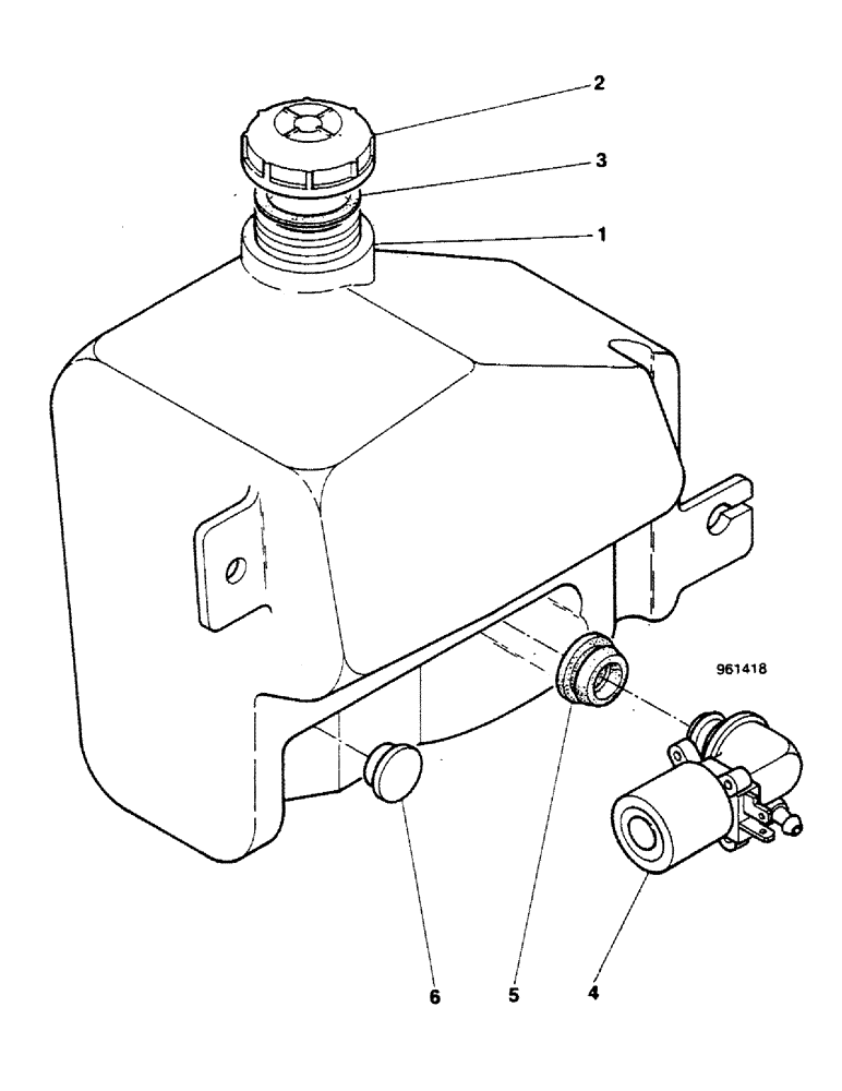 Схема запчастей Case 580G - (525C) - WINDSHIELD WASHER - RESERVOIR (09) - CHASSIS/ATTACHMENTS