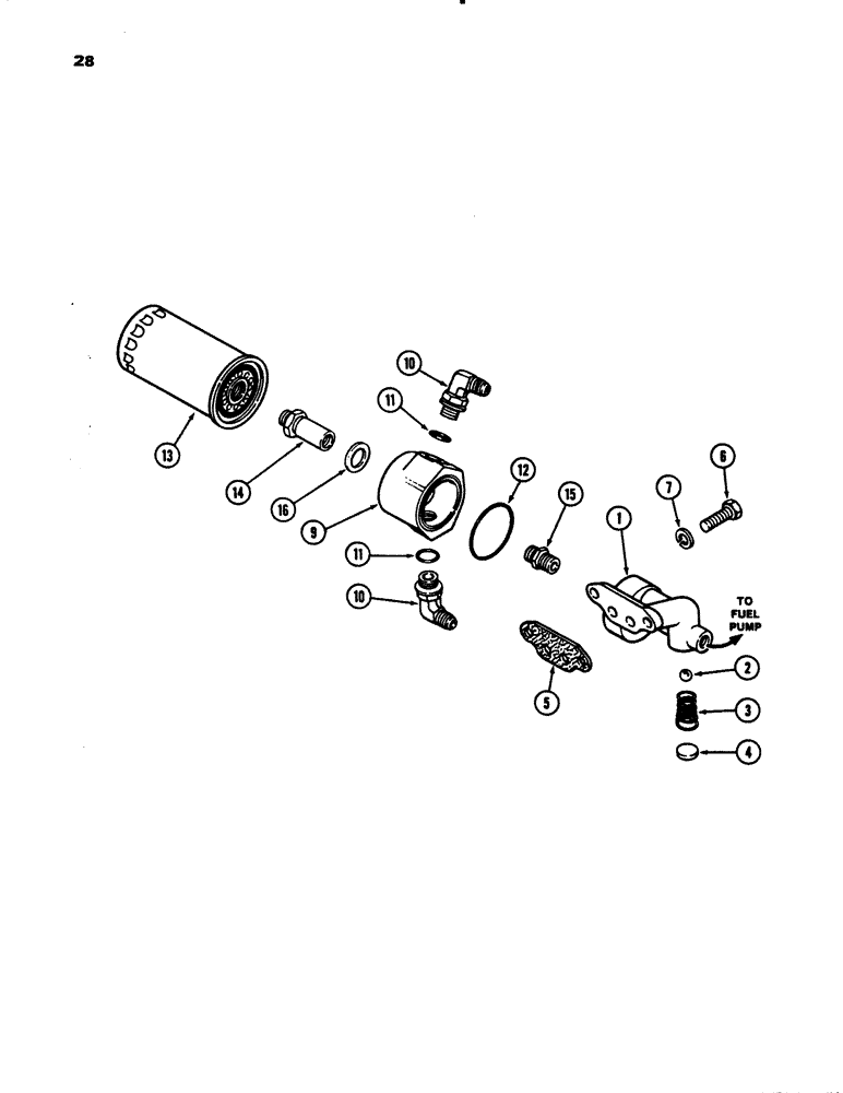 Схема запчастей Case 780B - (028) - OIL FILTER AND FLOW DIVIDER, 336BDT DIESEL ENGINE (02) - ENGINE