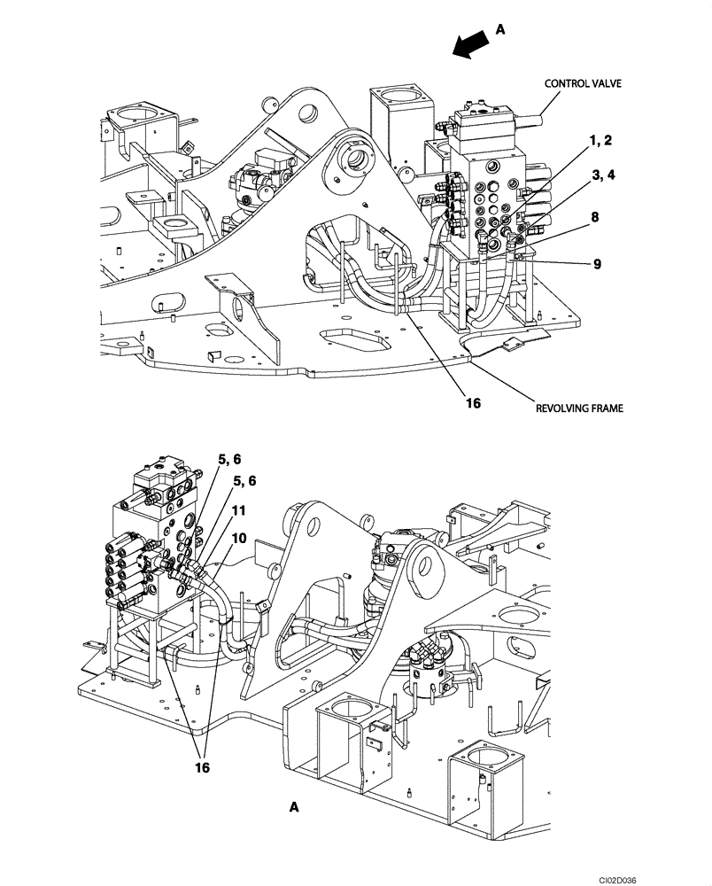 Схема запчастей Case CX75SR - (08-11) - HYDRAULICS - TRAVEL (08) - HYDRAULICS