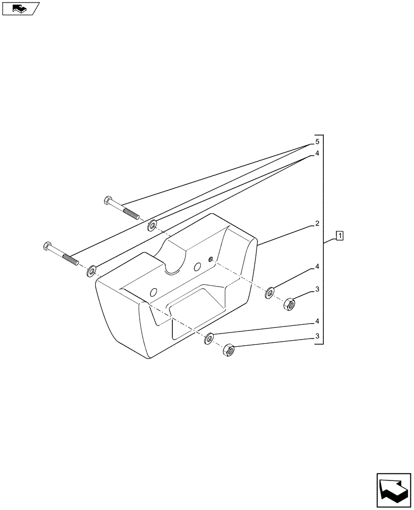 Схема запчастей Case 590SN - (37.140.01) - VAR - X40020X - COUNTERWEIGHT, FRONT (VAR.X40020X) (37) - HITCHES, DRAWBARS & IMPLEMENT COUPLINGS