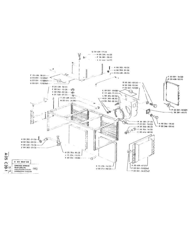 Схема запчастей Case RC200 - (006) - REAR COWLING 