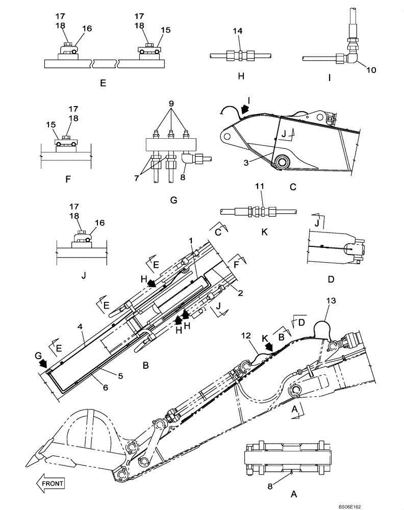 Схема запчастей Case CX800 - (09-205-00[01]) - LUBRICATION CIRCUIT - DIPPER (4.40 M) (09) - CHASSIS