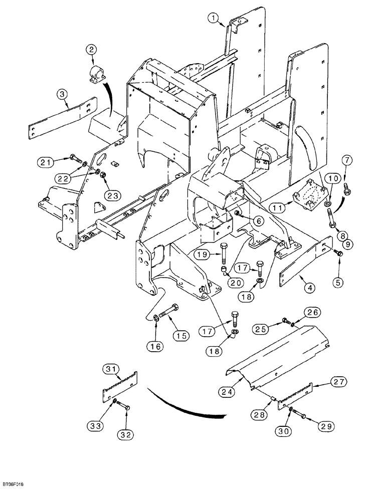 Схема запчастей Case 650G - (9-12) - MAIN FRAME (09) - CHASSIS/ATTACHMENTS