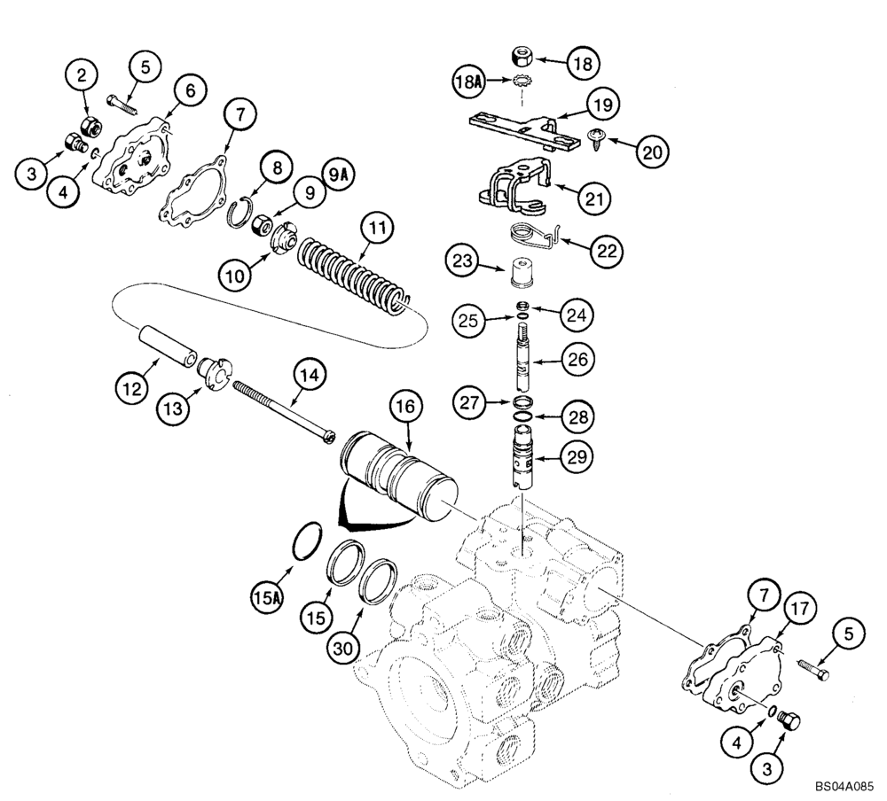 Схема запчастей Case 70XT - (06-09) - PUMP, TANDEM (FRONT) 404281A1 (06) - POWER TRAIN