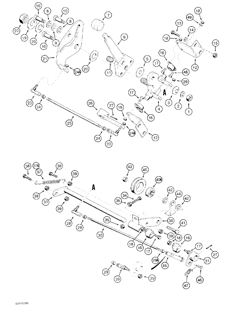 Схема запчастей Case 60 - (06-004) - GROUND DRIVE CONTROLS 