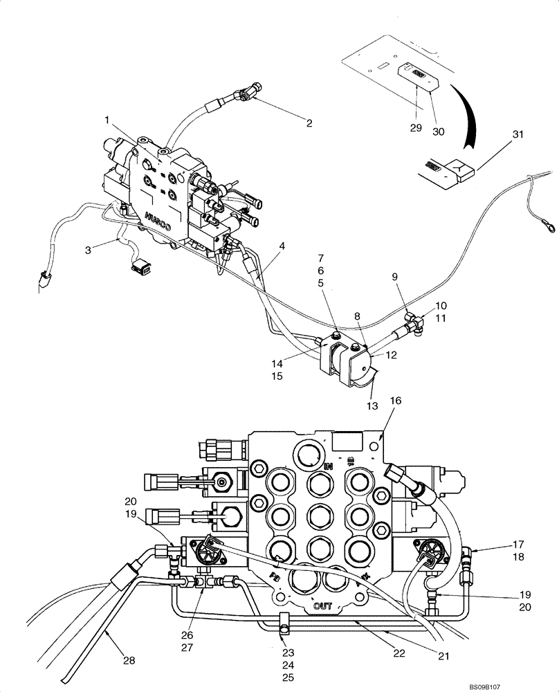 Схема запчастей Case 445 - (08-11) - HYDRAULIC - ATTACHMENT CONTROLS (08) - HYDRAULICS