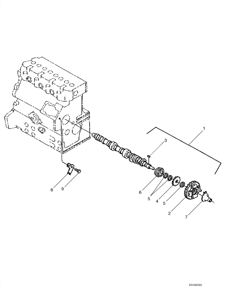 Схема запчастей Case 410 - (02-14) - CAMSHAFT (02) - ENGINE