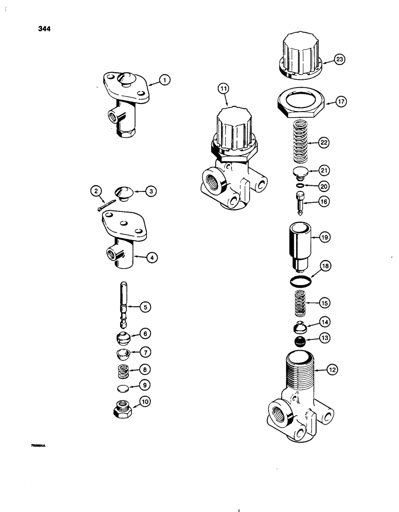 Схема запчастей Case W24C - (344) - L12647 HORN VALVE (07) - BRAKES