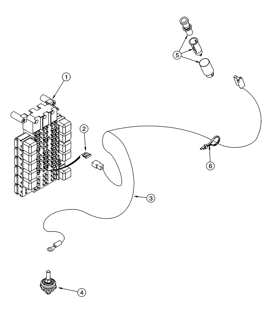 Схема запчастей Case 621C - (04-092) - HARNESS CIGAR LIGHTER (04) - ELECTRICAL SYSTEMS