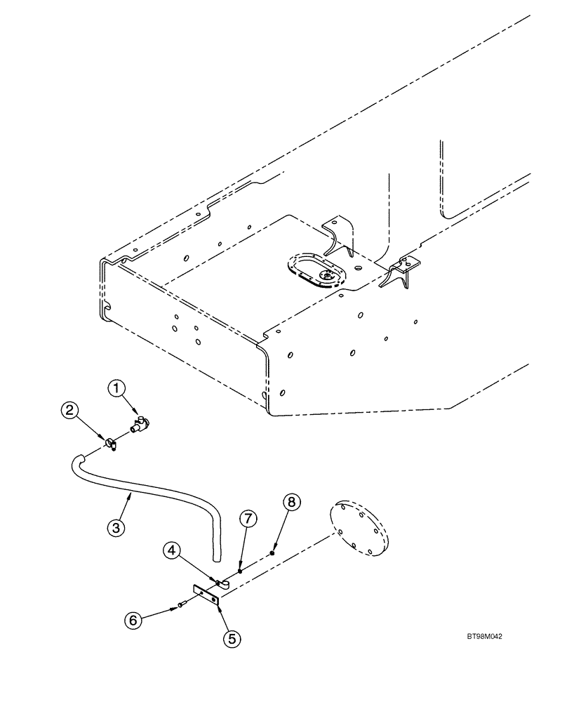 Схема запчастей Case 921C - (02-08) - OIL DRAIN (02) - ENGINE