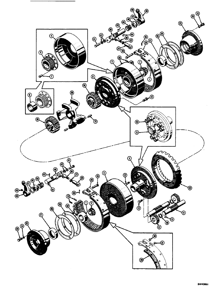 Схема запчастей Case 310C - (050) - DIFFERENTIAL (03) - TRANSMISSION