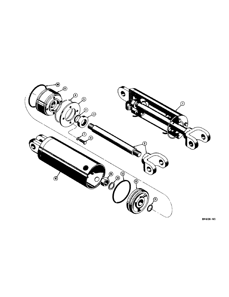 Схема запчастей Case 320 - (210) - A8282 EAGLE HITCH HYDRAULIC CYLINDER (07) - HYDRAULIC SYSTEM