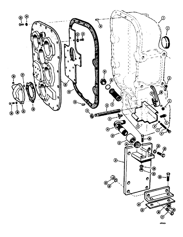 Схема запчастей Case W9E - (166) - TRANSMISSION, TRANSMISSION CASE AND COVERS (06) - POWER TRAIN