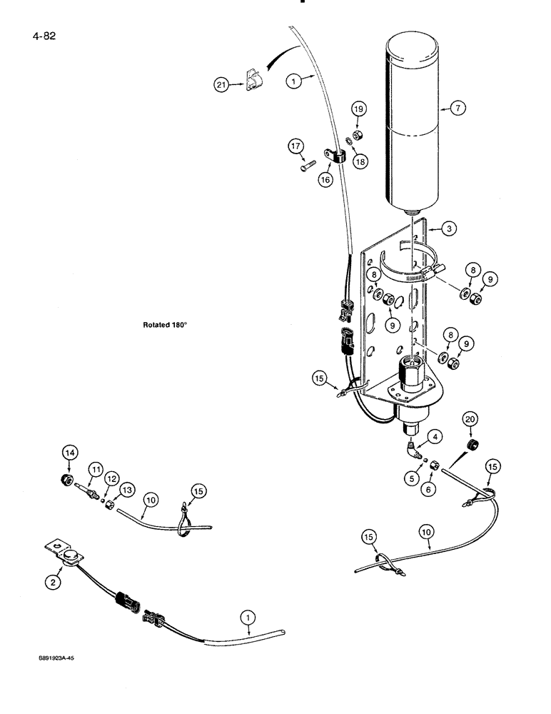 Схема запчастей Case 821 - (4-082) - COLD WEATHER STARTING SYSTEM (04) - ELECTRICAL SYSTEMS