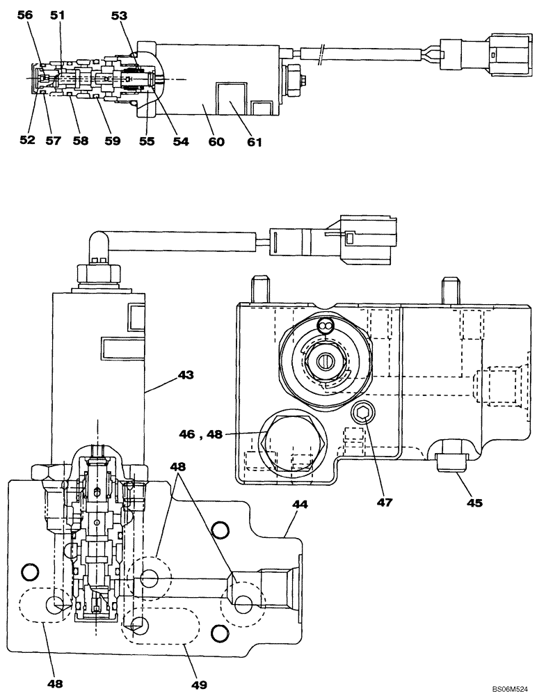 Схема запчастей Case CX240BLR - (08-093) - KBJ10510 PUMP ASSY, HYDRAULIC - VALVE ASSY (08) - HYDRAULICS