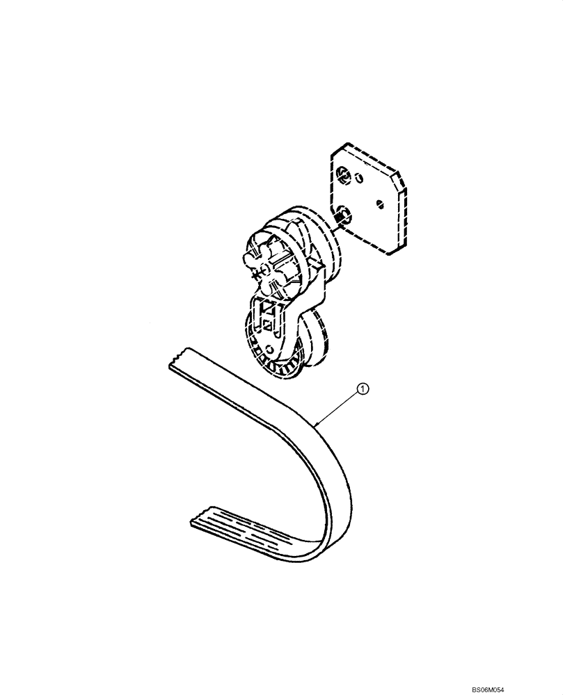 Схема запчастей Case 885 - (02.11[00]) - ENGINE BELT (02) - ENGINE