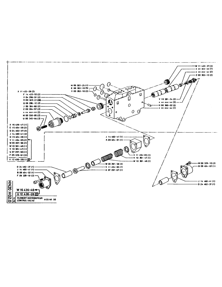 Схема запчастей Case 160CL - (216) - CONTROL VALVE (07) - HYDRAULIC SYSTEM