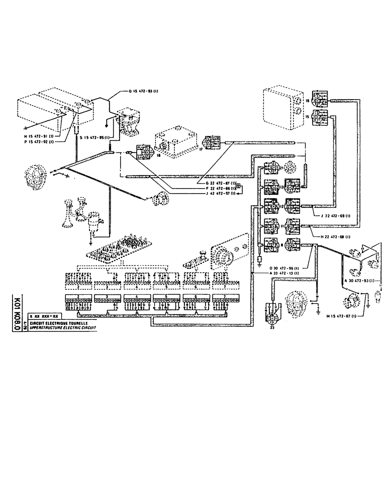 Схема запчастей Case 160CK - (248) - UPPERSTRUCTURE ELECTRIC CIRCUIT (06) - ELECTRICAL SYSTEMS