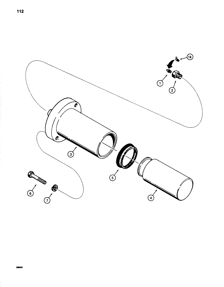 Схема запчастей Case 1280 - (112) - TRACK ADJUSTMENT CYLINDER (04) - UNDERCARRIAGE