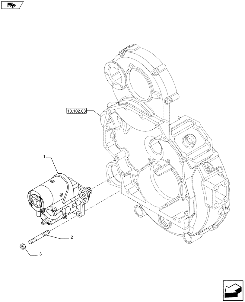 Схема запчастей Case F2CFA614C E020 - (55.201.01) - STARTER MOTOR (5801404400) (55) - ELECTRICAL SYSTEMS