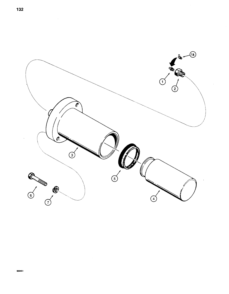 Схема запчастей Case 880C - (132) - TRACK ADJUSTMENT CYLINDER (04) - UNDERCARRIAGE