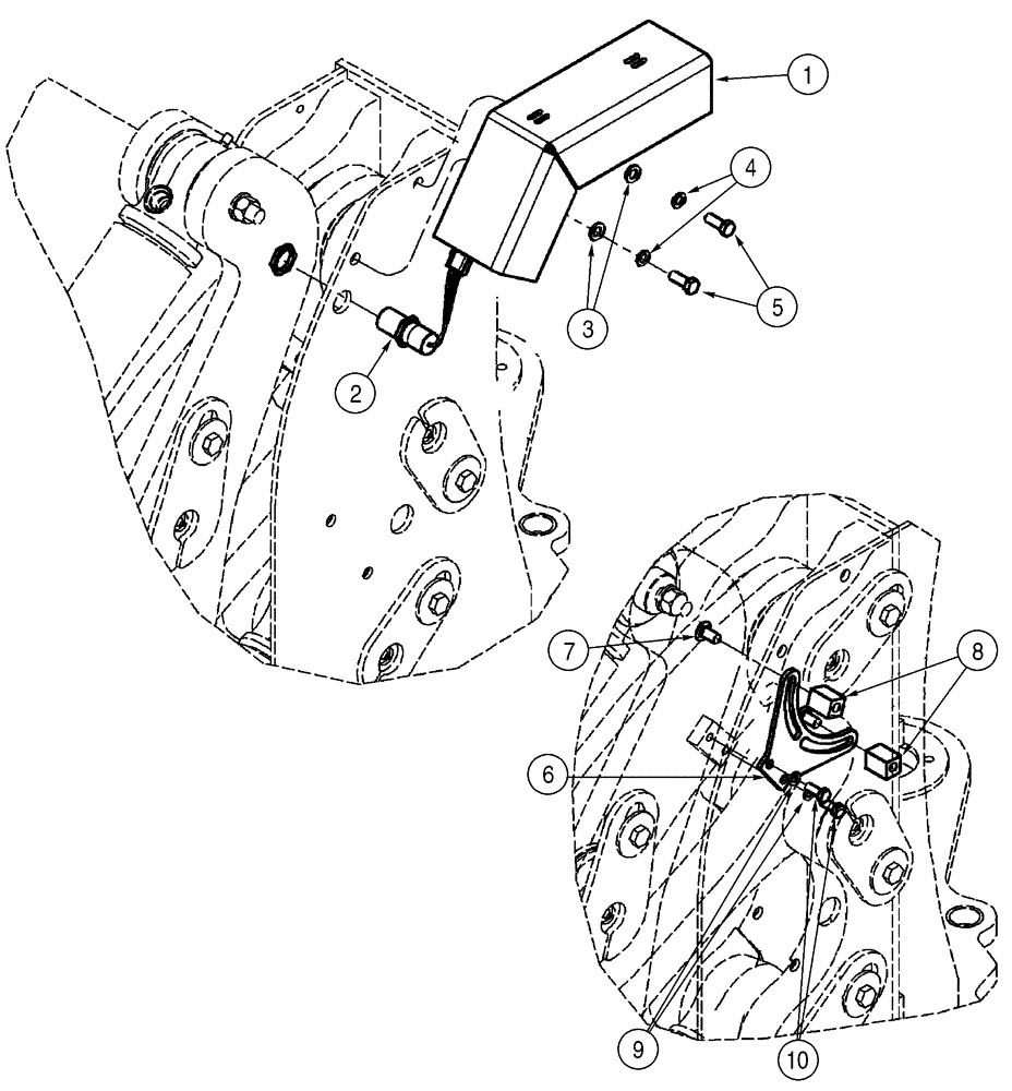 Схема запчастей Case 521D - (09-04) - CONTROL, LOADER BUCKET HEIGHT - RETURN-TO-TRANSPORT (09) - CHASSIS