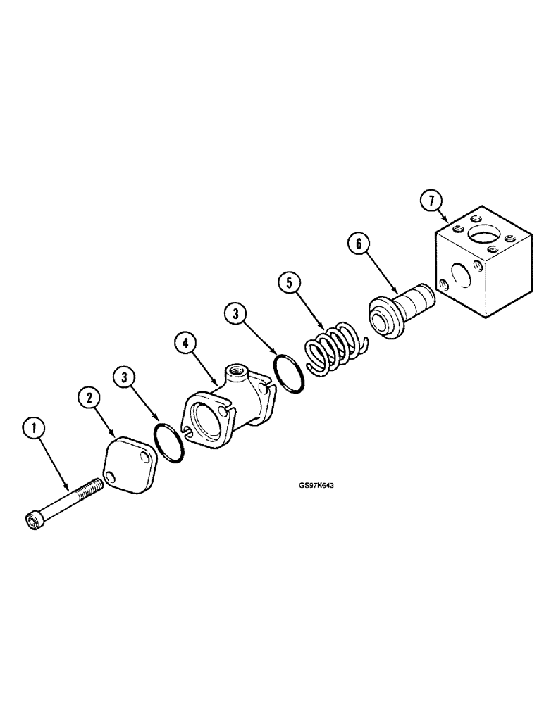 Схема запчастей Case 220B - (8-166) - PRESSURE REGULATING VALVE, 13 BAR (08) - HYDRAULICS